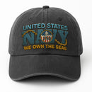 Premium Washed Denim Cap – Embroidered-Effect Print DC006