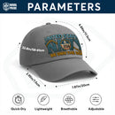 Premium Washed Denim Cap – Embroidered-Effect Print DC006