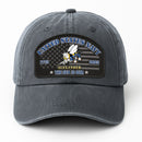 Premium Washed Denim Cap – Embroidered-Effect Print DC0011