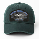 Premium Washed Denim Cap – Embroidered-Effect Print DC0011