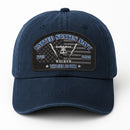Premium Washed Denim Cap – Embroidered-Effect Print DC0011