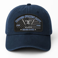 Premium Washed Denim Cap – Embroidered-Effect Print DC0011