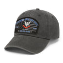 Premium Washed Denim Cap – Embroidered-Effect Print DC0011
