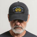 Premium Washed Denim Cap – Embroidered-Effect Print DC0011