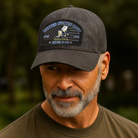 Premium Washed Denim Cap – Embroidered-Effect Print DC0011