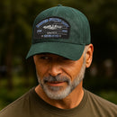 Premium Washed Denim Cap – Embroidered-Effect Print DC0011