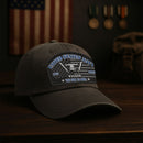 Premium Washed Denim Cap – Embroidered-Effect Print DC0011