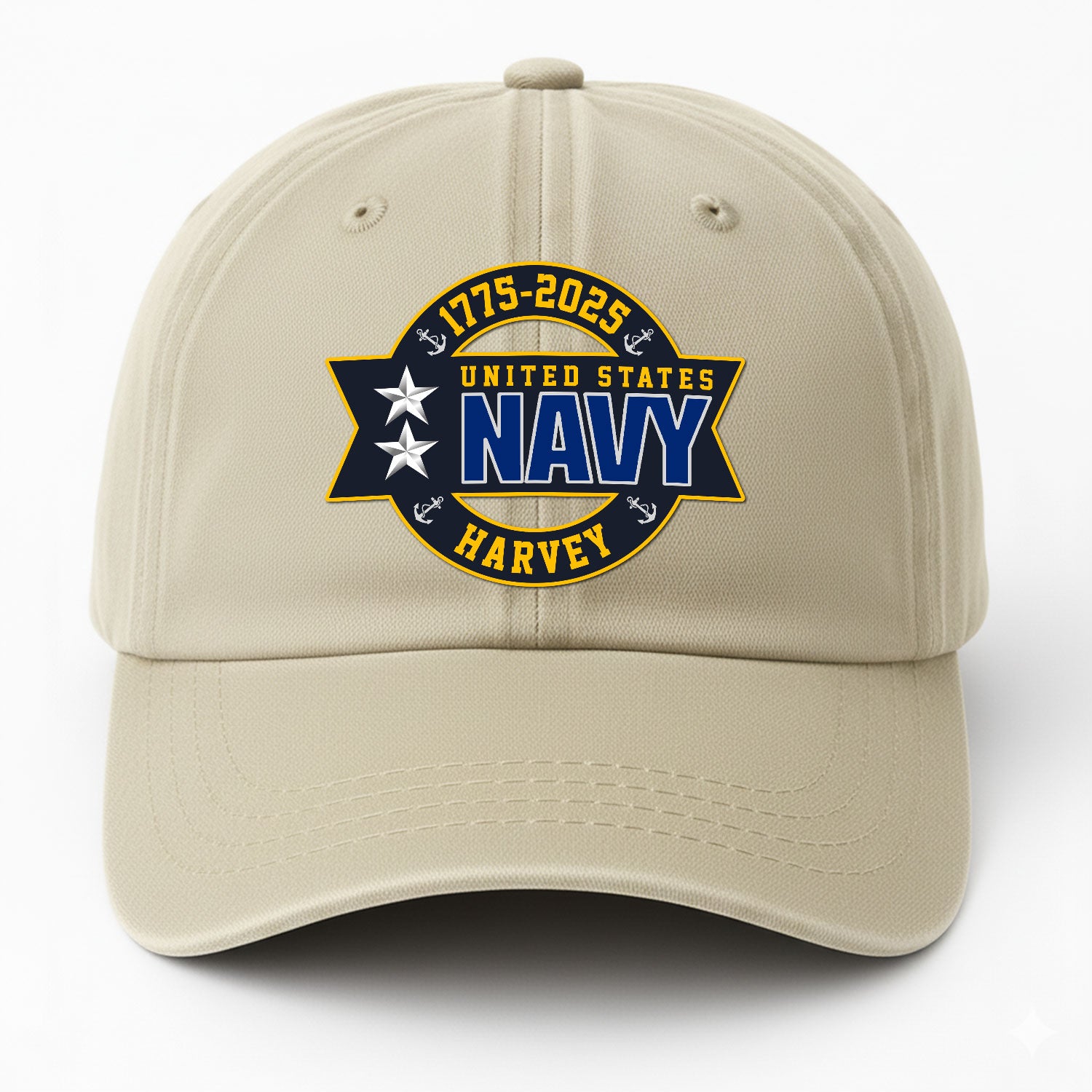 Custom Ranks & Text Premium Washed Denim Cap DC003