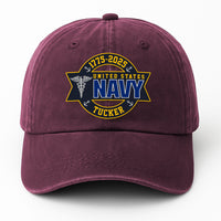 Custom Ranks & Text Premium Washed Denim Cap DC003