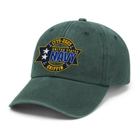 Custom Ranks & Text Premium Washed Denim Cap DC003