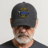 Custom Ranks & Text Premium Washed Denim Cap DC003