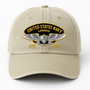Custom Ranks & Text Premium Washed Denim Cap DC004