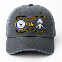 Custom Ranks Premium Washed Denim Cap DC005