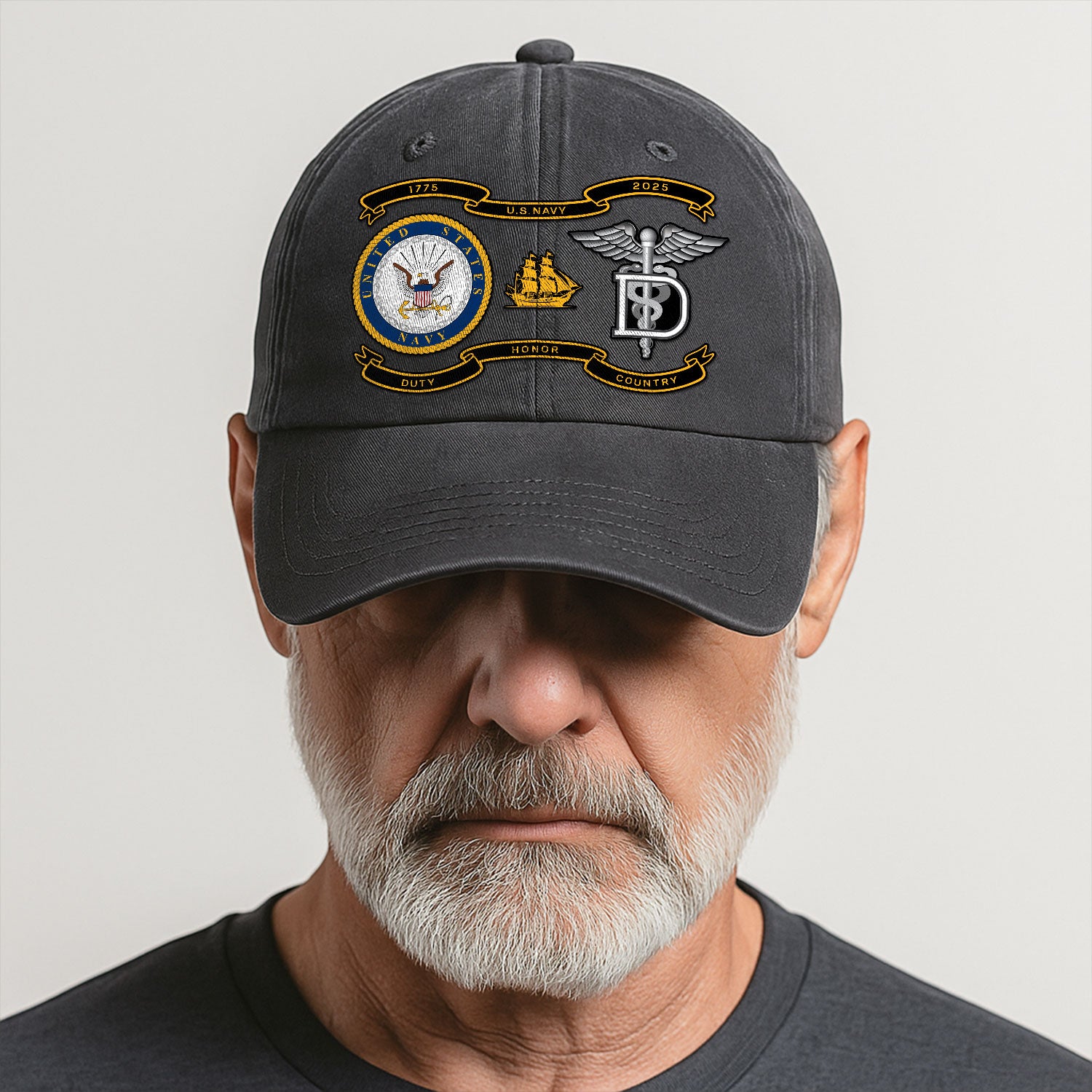 Custom Ranks Premium Washed Denim Cap DC005