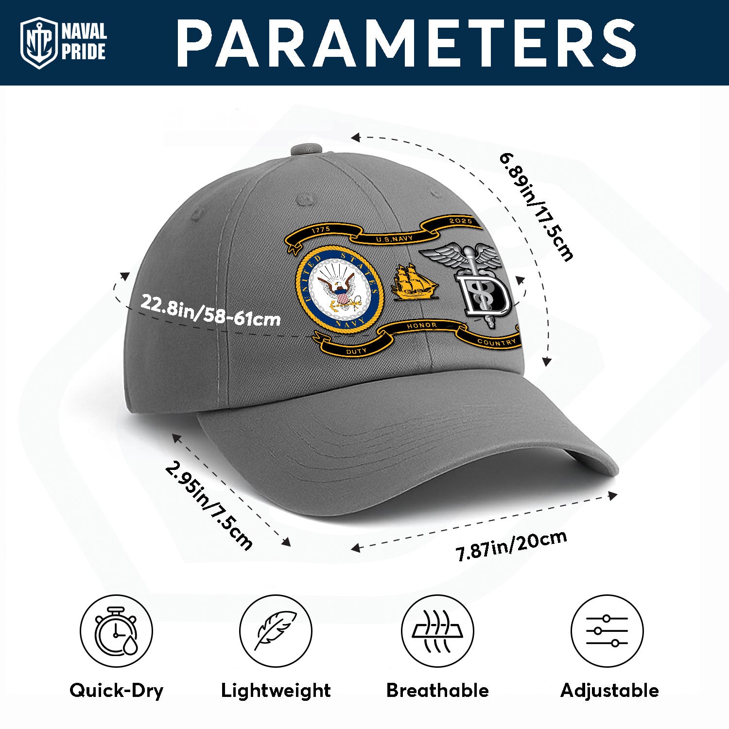 Custom Ranks Premium Washed Denim Cap DC005