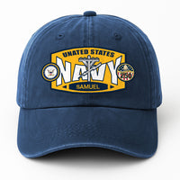 Custom Ranks & Text Premium Washed Denim Cap DC006