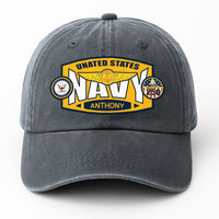 Custom Ranks & Text Premium Washed Denim Cap DC006