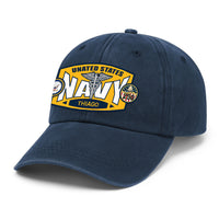 Custom Ranks & Text Premium Washed Denim Cap DC006