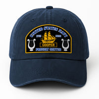 Custom Ranks & Text Premium Washed Denim Cap DC007