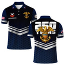 US Navy Polo Shirt – Chevron Stripes & Hex Pattern Custom Rank Edition