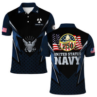 US Navy Polo Shirt – Lightning Eagle Design with Custom Rank & Text
