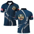 Navy Veteran Polo Shirt – 250 Years of Service, Personalized Rank