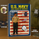 Personalized US NAVY 250th Years Of Service Figure Style Acrylic Plaque