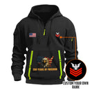 Personalized US Navy Quarter Zip Hoodie KRQZ09