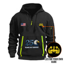Personalized US Navy Quarter Zip Hoodie KRQZ08