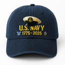Custom Ranks & Text Premium Washed Denim Cap DC019