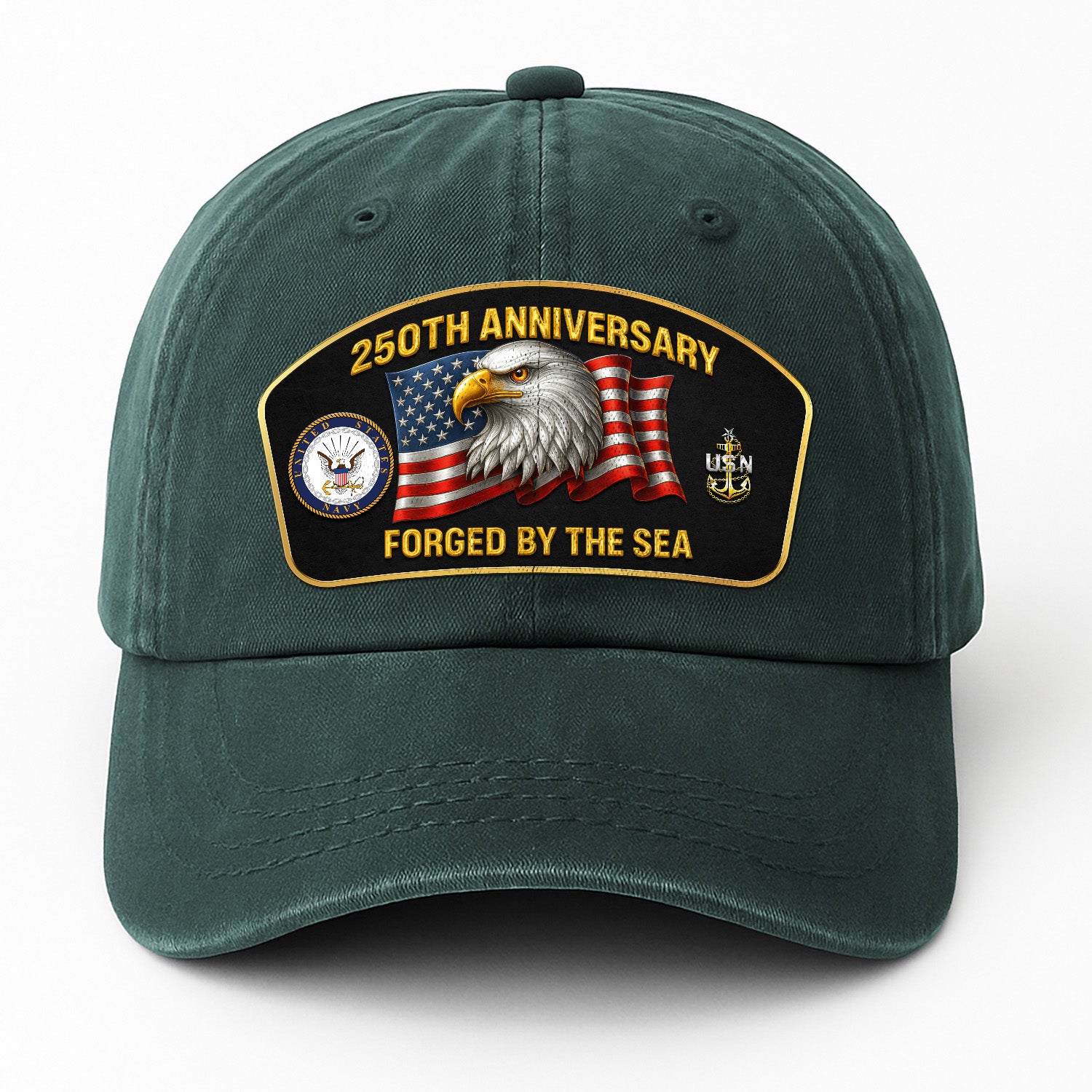 Custom Ranks & Text Premium Washed Denim Cap DC021