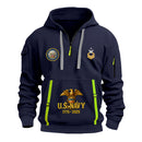 Personalized US Navy Quarter Zip Hoodie KRQZ04
