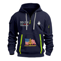 Personalized US Navy Quarter Zip Hoodie KRQZ05