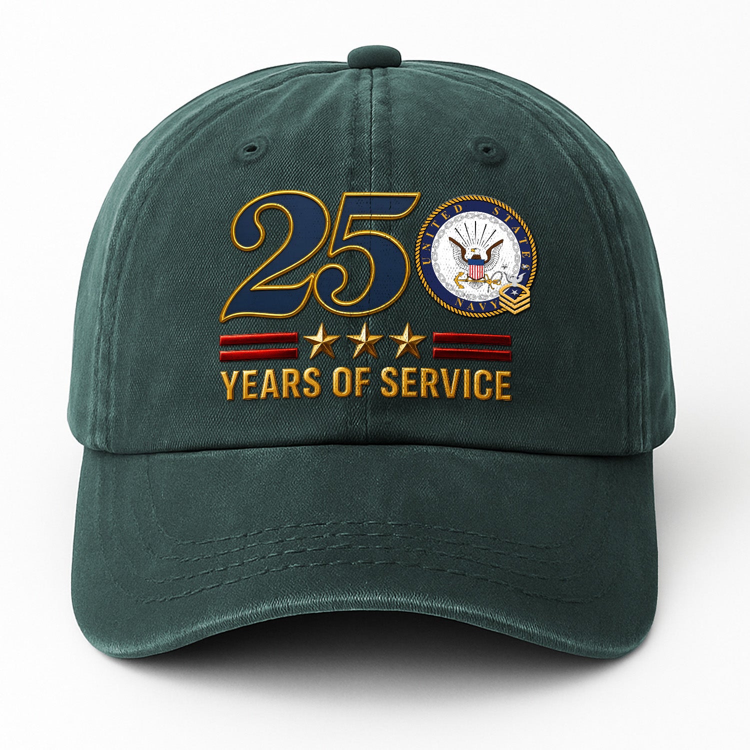 Custom Ranks & Text Premium Washed Denim Cap DC022