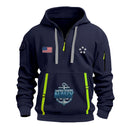 Personalized US Navy Quarter Zip Hoodie KRQZ07