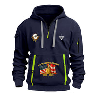 Personalized US Navy Quarter Zip Hoodie KRQZ06