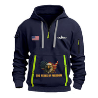 Personalized US Navy Quarter Zip Hoodie KRQZ09