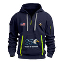 Personalized US Navy Quarter Zip Hoodie KRQZ08