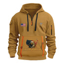 Personalized US Navy Quarter Zip Hoodie KRQZ09