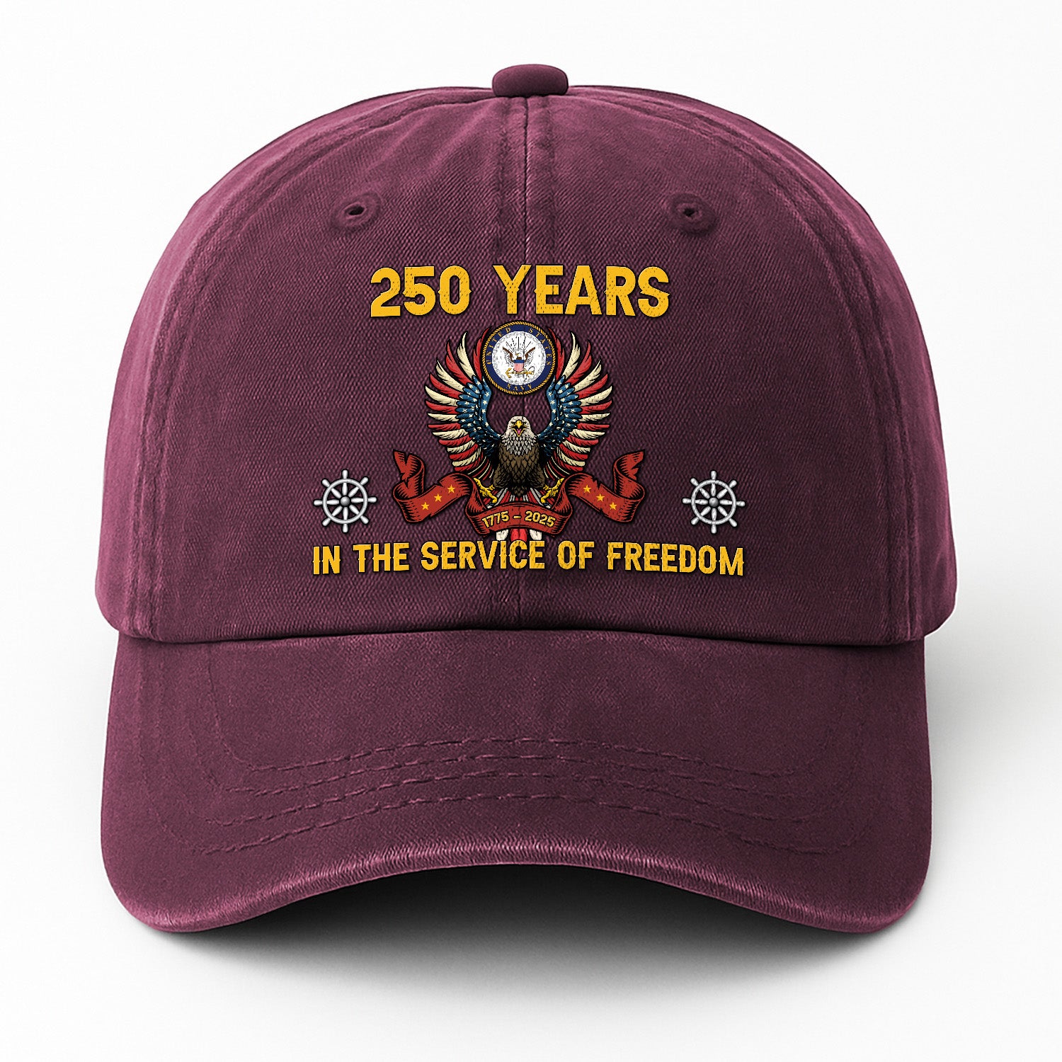 Custom Ranks & Text Premium Washed Denim Cap DC024