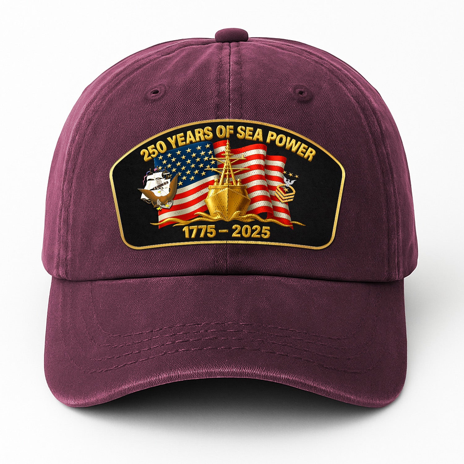 Custom Ranks & Text Premium Washed Denim Cap DC023