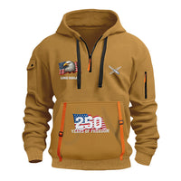 Personalized US Navy Quarter Zip Hoodie KRQZ02