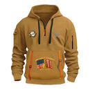 Personalized US Navy Quarter Zip Hoodie KRQZ06