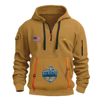 Personalized US Navy Quarter Zip Hoodie KRQZ07
