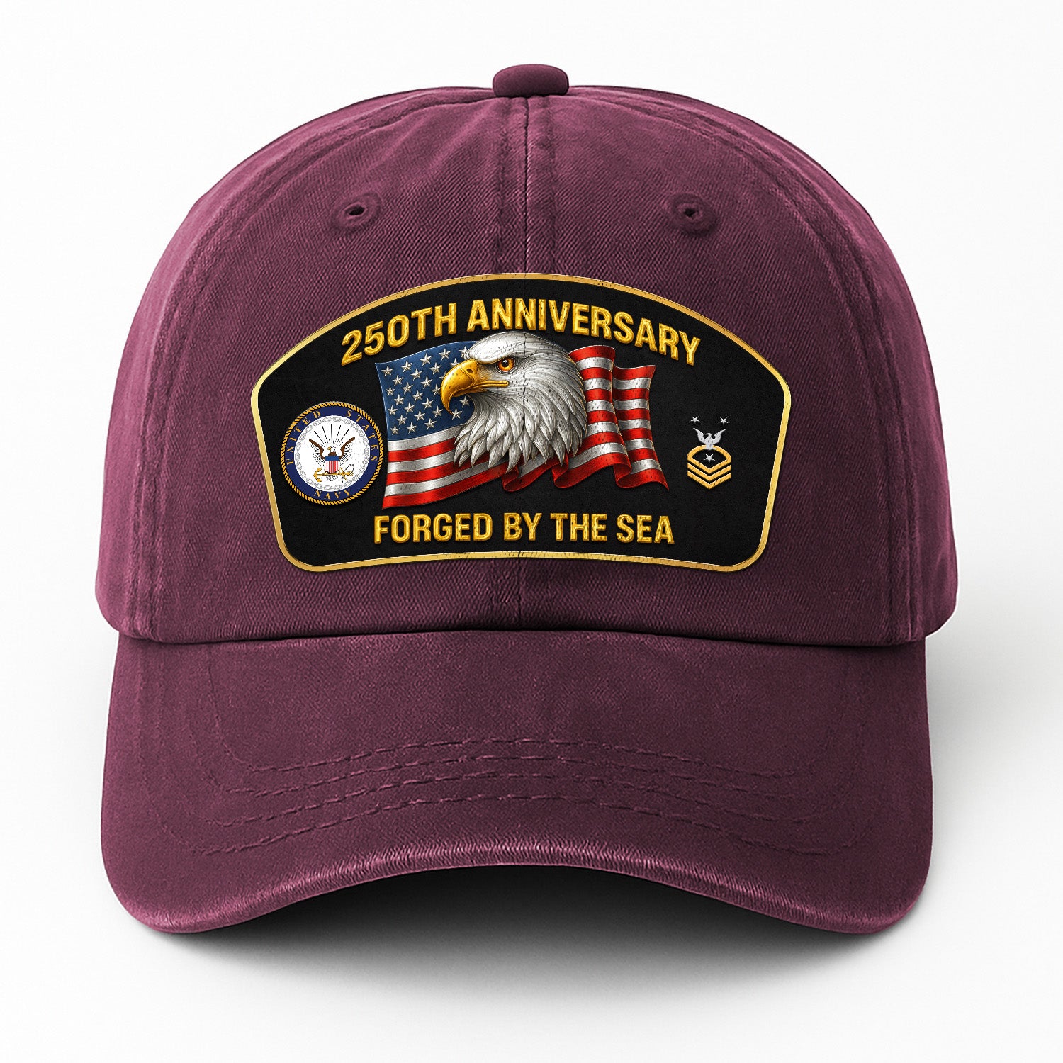 Custom Ranks & Text Premium Washed Denim Cap DC021