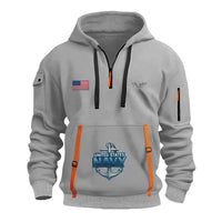 Personalized US Navy Quarter Zip Hoodie KRQZ07
