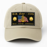 Custom Ranks & Text Premium Washed Denim Cap DC018