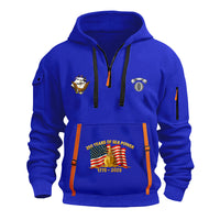Personalized US Navy Quarter Zip Hoodie KRQZ06
