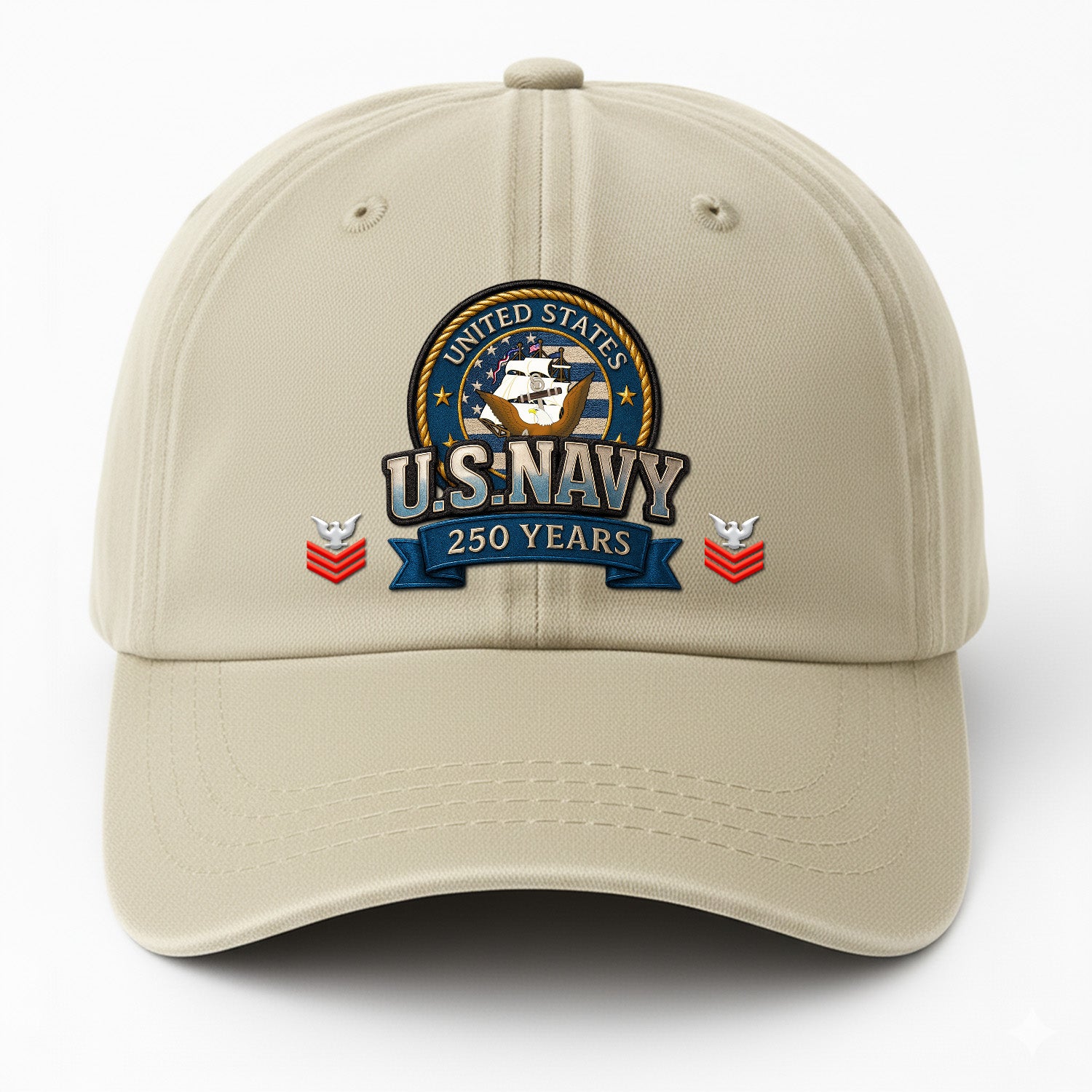 Custom Ranks & Text Premium Washed Denim Cap DC020