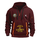 Personalized US Navy Quarter Zip Hoodie KRQZ04